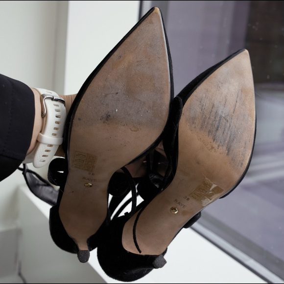 SEXY SLAY | suede lace-front black high heels - Picture 7 of 7